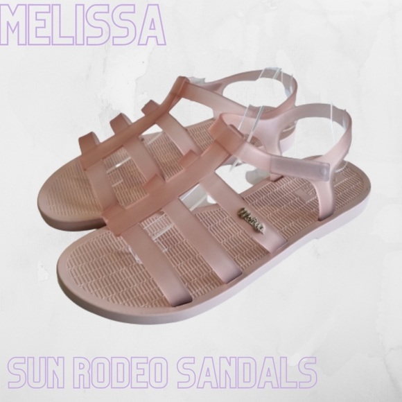 Melissa Shoes - Melissa Sun Rodeo Light Pink Open Toe Jelly Sandals Size 9